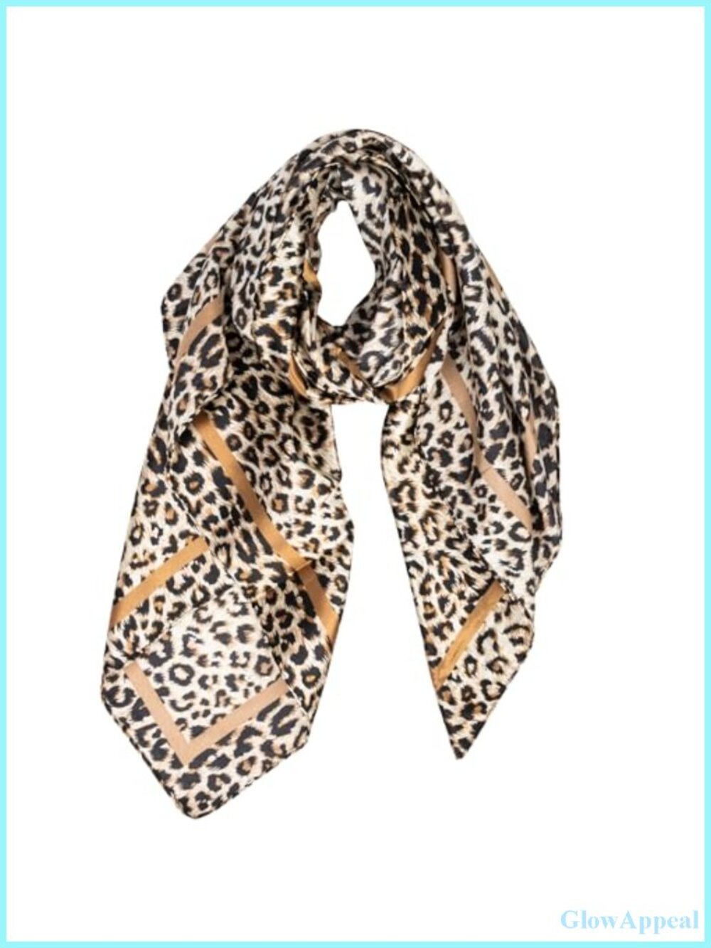 Large Square Scarf, Leopard Print, Polyester, Head Wrap, Neck Scarf, Shawl,